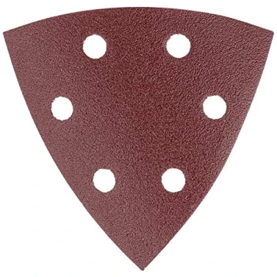 Abbildung von Bosch Home and Garden DIY 25tlg. Schleifblatt Set verschiedene Materialien für Deltaschleifer (Körnung 120, 6 Löcher) 2607019490