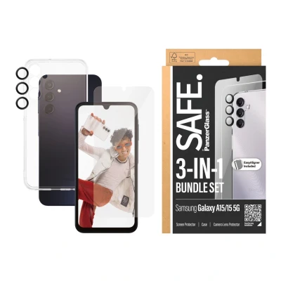 Abbildung von Samsung Galaxy A15 (5G) Hülle Kunststoff PanzerGlass Hard Case/Backcover Handyhülle Transparent Shockproof/Stoßfest