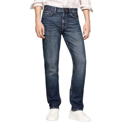 Abbildung von Tommy Hilfiger Herren Jeans Hose Regular Straight Fit, Blau (Baxter Indigo), 33W/36L