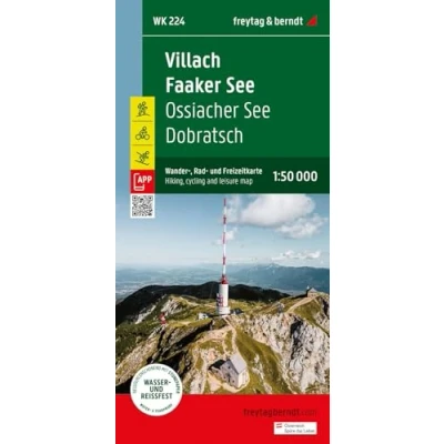 Abbildung von Villach Faaker See, Wander , Rad und Freizeitkarte 1:50.000, freytag &amp; berndt, WK 224: Ossiacher See Dobratsch, mit Infoguide, GPX Tracks, ... berndt Freizeitkarten, Band 224)