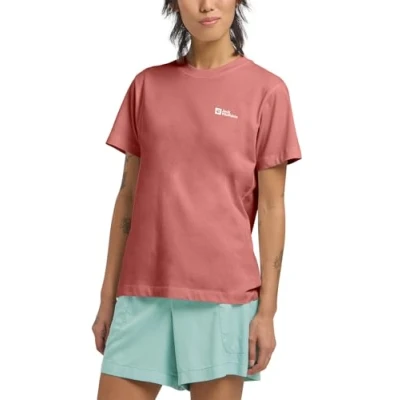 Abbildung von Jack Wolfskin Damen Essential W T Shirt, Mineral Red, M EU