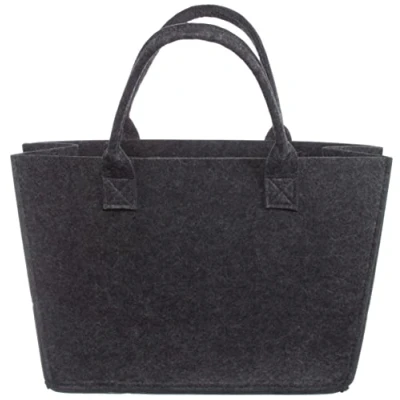 Abbildung von Brandsseller Filz Tasche ca. 36 x 15 25 cm Einkaufstasche Shoppingbag Freizeittasche Handtasche Shopper Anthrazit