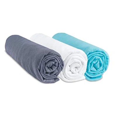 Abbildung von Spannbettlaken, 32 x 72 cm, für Babykörbchen, 100% Baumwolle, kompatibel mit ovaler Matratze Babyschale, Kinderwagen, dehnbar, Marke Easy Dort Oeko Tex