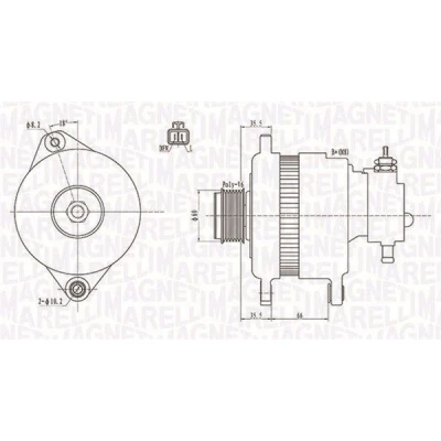 Abbildung von MAGNETI MARELLI 063731899010 Lichtmaschine 12V 100A OPEL: Astra H Caravan, Hatchback, GTC