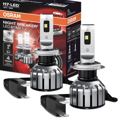 Abbildung von OSRAM 64210DWNBG2 2HFB Glühlampe, Fernscheinwerfer Umrüstung H7 auf LED 12V 16W 6000K VOLKSWAGEN: GOLF 4, 6, Tiguan I, BMW: 3 Touring, Saloon