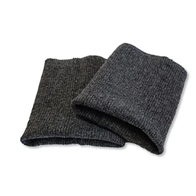 Abbildung von USIT, Bündchen aus Baumwolle, 8 x 9 cm, ideal zum Reparieren von Pullovern und Sweatshirts, 1 Paar, dunkelgrau
