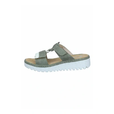 Abbildung von Rieker Pantolette flach, Damen, Größe: 37, Offwhite schilf Schuhe