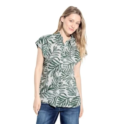 Abbildung von Cecil MIT Print Hemdbluse, Damen, Größe: XL, Grün