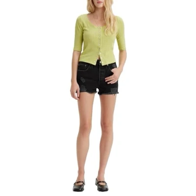 Abbildung von Levi&#039;s 501 Original Short Jeans Shorts, Damen, Größe: 27, Black denim