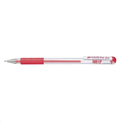 Abbildung von Pentel Hybrid Gel Grip Tintenroller 0,6 mm Schreibspitze 0,3 Strichbreite 12 Stück rot