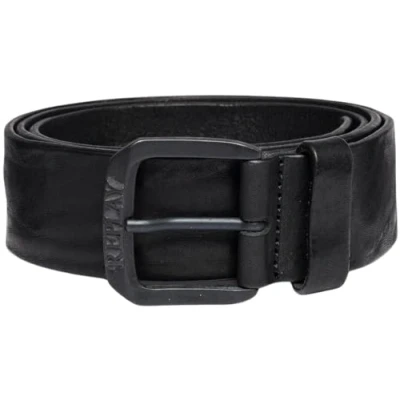 Abbildung von Replay Herren Gürtel aus Leder, Black 098 (Schwarz), 100