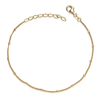 Abbildung von Materia gold Armkette Damen 925 Silber Armband mit Kugeln 17 20cm SA 80
