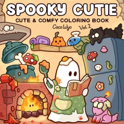 Abbildung von Spooky Cutie: Vol. 2 Coloring Book for Adults and Teens Featuring Lovely Creepy Creatures in Cozy Moments Relaxation