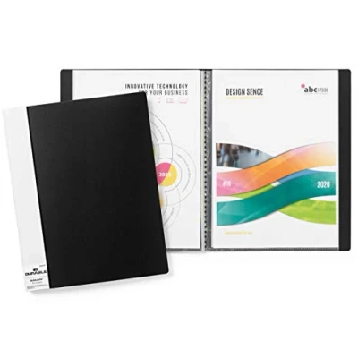 Abbildung von Durable Sichtbuch Duralook, für A4, mit 10 Hüllen, Rückenbreite: 9 mm, 5 Stück, schwarz, 242101