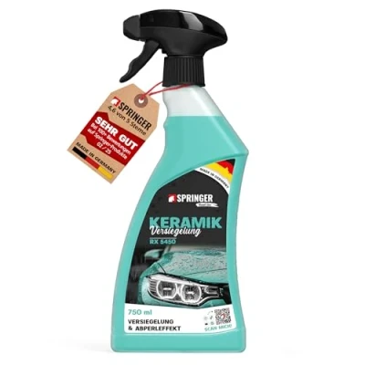 Abbildung von SPRINGER RX5450 Keramikversiegelung 750 ml Made in Germany Oberflächen Versiegelung Auto Ceramic Wax Hochglanz Lackversiegelung frischer Glanz &amp; Abperleffekt