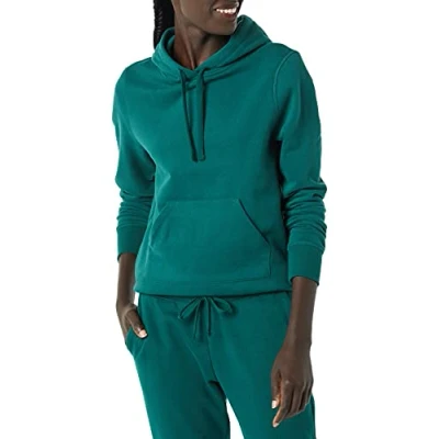 Abbildung von Amazon Essentials Damen Fleece Kapuzenpullover (in Übergröße erhältlich), Dunkelgrün, XXL