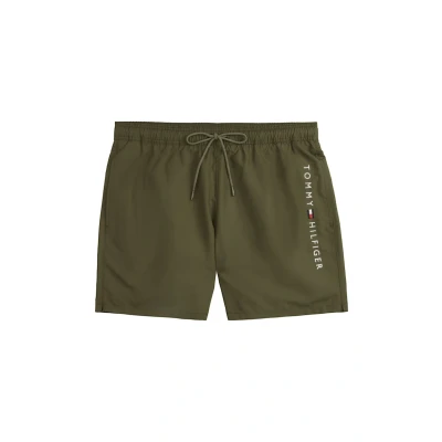 Abbildung von Tommy Hilfiger Original Medium Drawstring Badeshorts, Herren, Größe: XXL, Army green