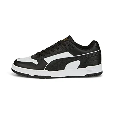 Abbildung von Puma RBD GAME Unisex Sneaker low, Größe: 40.5, Black/white/team gold Leder und lederimitat