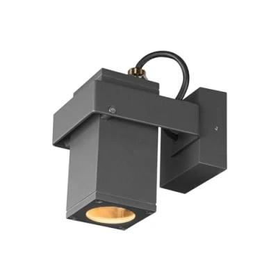 Abbildung von SLV Wand und Deckenaufbauleuchte THEO BRACKET CW / Beleuchtung für Wände, Wege, Eingänge, LED Spot außen, Aufbau Leuchte Outdoor, Gartenlampe, Decken Strahler GU10 IP65 7.0W anthrazit