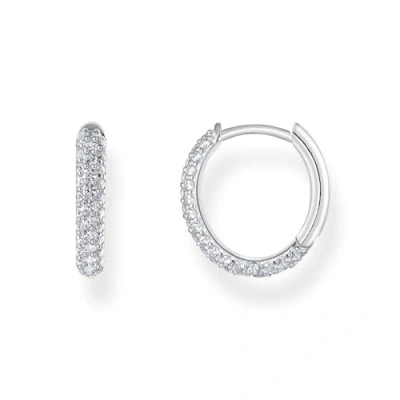 Abbildung von THOMAS SABO Paar Creolen »Schmuck Silber 925 Ohrringe, CR730 051 14«, mit Zirkonia (synth.)