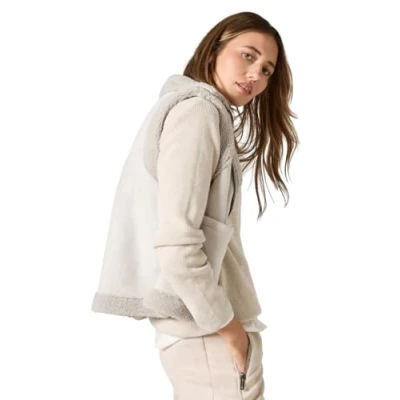 Abbildung von CECIL Damen B220254 Weste im Velours Look, Soft Silver, XL