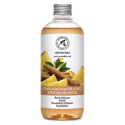 Abbildung von Raumduft Diffuser Nachfüller Zimt und Orange 500ml für Duftdiffusor Reed Refill Raumbeduftung Zimmerduft Nachfüllen Raumluft