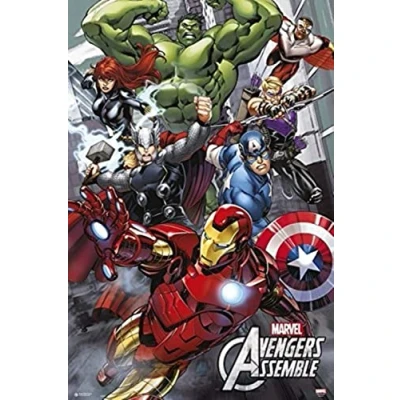 Abbildung von Poster Marvel Comics Avengers Asemble 61 x 91.5 cm PostersDE