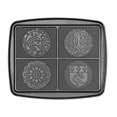 Abbildung von Lagrange 030242 Bricelets Aluminium Platten Set für Super 2 Waffeln, Schwarz