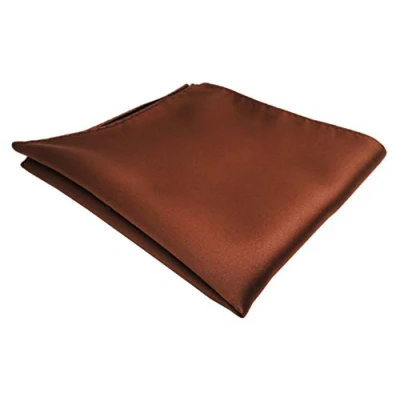 Abbildung von TigerTie Designer Einstecktuch in braun rot rotbraun einfarbig uni