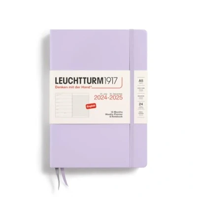 Abbildung von LEUCHTTURM1917 370713 Wochenkalender &amp; Notizbuch 2025, Medium A5 Hardcover 18 Monats Planer, liniert Lilac, Englisch