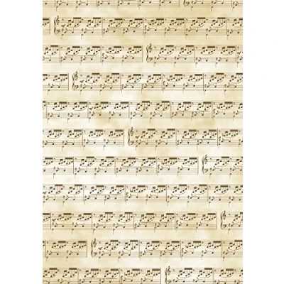 Abbildung von Baier &amp; Schneider Transparent Papier Transparentpapier &quot;Noten&quot; DIN A4 quer, (21x31cm), 115 g/m²