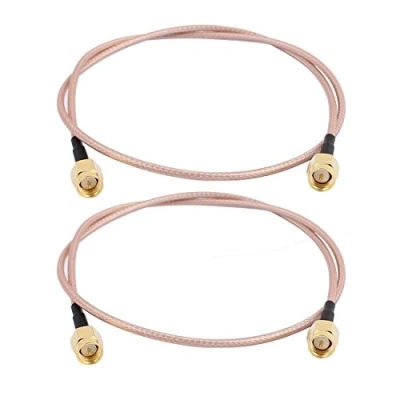 Abbildung von GTIWUNG 2 Stücke SMA Kabel Stecker auf Male Pigtail RG316 15cm für Homematic CCU3 CCU2 CC1101 Raspberry Pi 2.4GHz WiFi Antenne Wirelesse Router