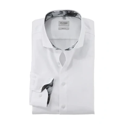 Abbildung von OLYMP Herren Oberhemd Langarm Level Five,Faux Uni,366 5 Body fit (15.05.2015 F16),16 Royal Kent,Weiss 00,43