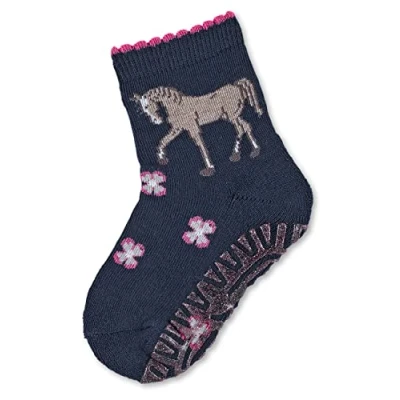 Abbildung von Sterntaler Baby Mädchen Glitzer flitzer Air Pferd Socken, Marine, 17 18 EU
