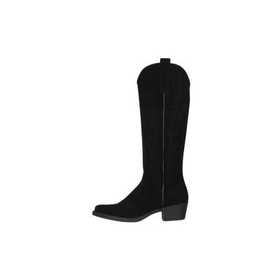 Abbildung von Elara Damen Stiefel Cowboy Boots Chunkyrayan F1225 Black 36
