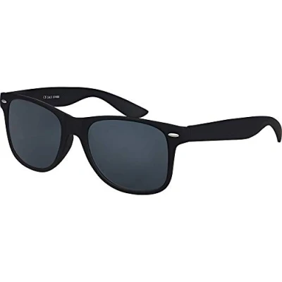 Abbildung von Balinco Sonnenbrille UV400 CAT 3 CE Rubber mit Federscharnier für Damen &amp; Herren (schwarzer smoke)