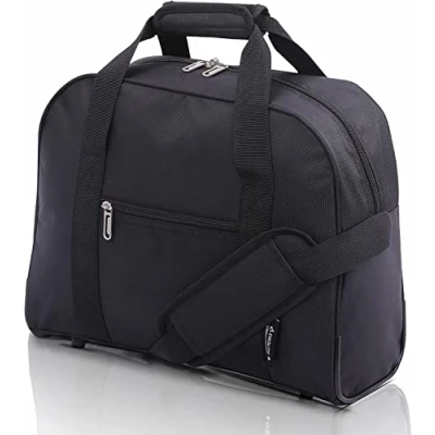 Abbildung von Aerolite 40x30x15 British Airways, Air France, KLM Maximale Größe Handgepäck Reisetasche, unter dem Sitz, Flugtasche, Schwarz