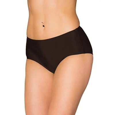 Abbildung von Aquarti Damen Bikinihose mit Mittelhohem Bund, Farbe: Braun, Größe: 46