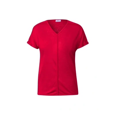 Abbildung von Cecil MIT DEKONÄHTEN Tshirt print, Damen, Größe: XL, Rot