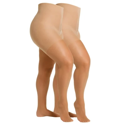 Abbildung von camano Feinstrumpfhose Women Curvy 20 DEN MATT, 2 PACK Strumpfhose, Damen, Größe: 48/50, Skin