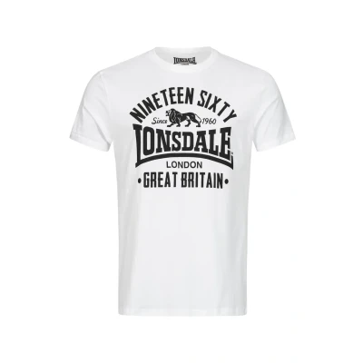 Abbildung von Lonsdale Tshirt print, Herren, Größe: 4XL, White/black