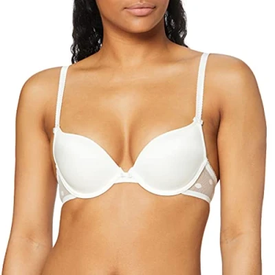 Abbildung von Sassa Dotted MESH Pushup BH, Damen, Größe: 70A, Elfenbein
