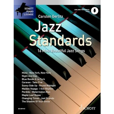 Abbildung von Jazz Standards: 16 Most Beautiful Songs. Klavier. (Schott Piano Lounge)