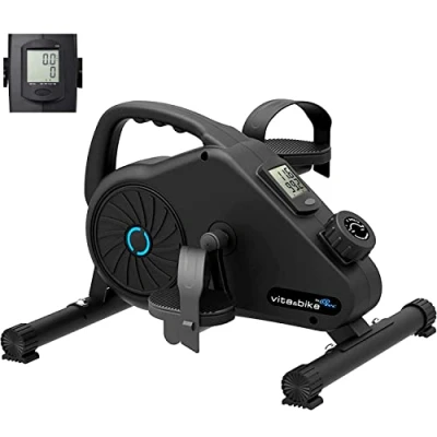 Abbildung von Vita&amp;Bike Mini Fitness Bike, Heimtrainer, Pedaltrainer mit einstellbaren 8 stufigen Magnetwiderstand Arm und Beintrainer, Ausdauertraining für Zuhause Büro Schwarz