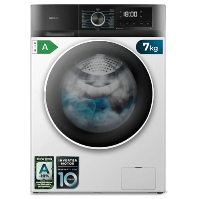 Abbildung von Cecotec Waschmaschine 7 Kg Carga Frontal Bolero Dresscode 7500 Inverter A. 1850 W, 1400 rpm, Motor Plus, Bajo Consumo, 16 Programas, SteamMax, Delay Start, Weiss