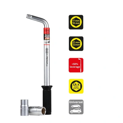 Abbildung von HEYNER TorsioPower Pro 417100 Radmutternschlüssel Sechskant 17/19, 21/23 mm