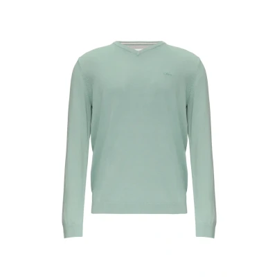 Abbildung von s.Oliver MIT Logostickerei Strickpullover, Herren, Größe: 3XL, Salbeigrün