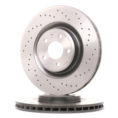 Abbildung von BREMBO XTRA LINE 09.B039.1X Bremsscheibe 345 29,5 5 gelocht/innenbel. beschichtet hochgekohlt mit Schrauben AUDI: A4 B8 Avant, A5 Sportback, Q5