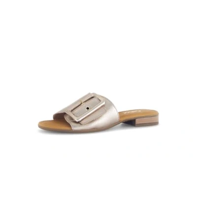 Abbildung von Gabor Pantolette flach, Damen, Größe: 37, Puder Schuhe