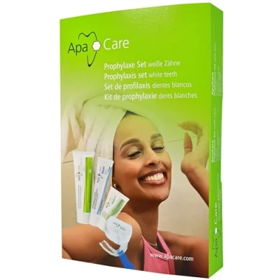 Abbildung von ApaCare Prophylaxe Set Zahncreme/Reparaturpaste/Polierpaste Zahnschiene Flüssiger Zahnschmelz zur Zahnpflege, Zahnreparatur und Zahnpolitur Weiße Zähne